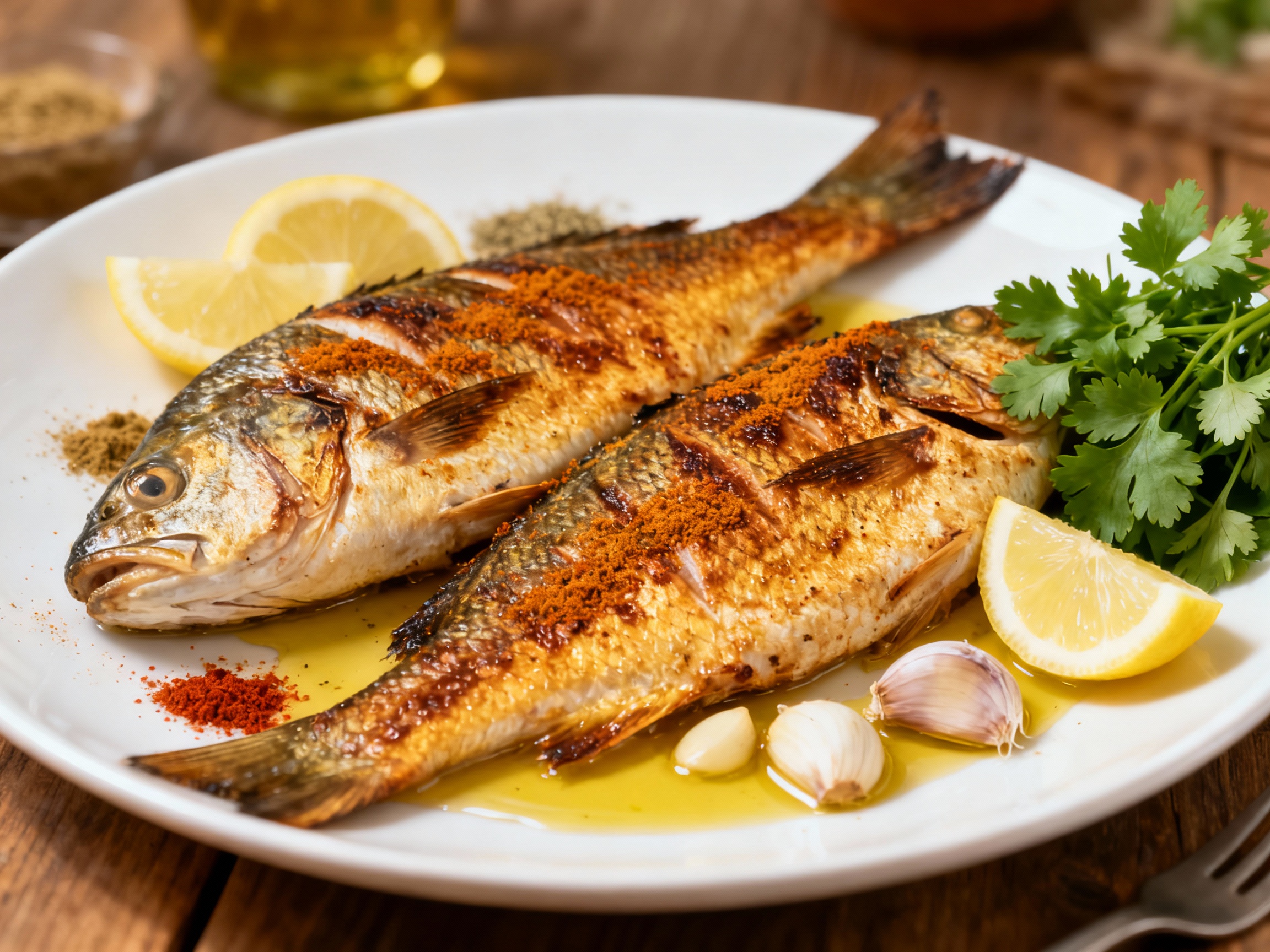 Barramundi with Moroccan spices