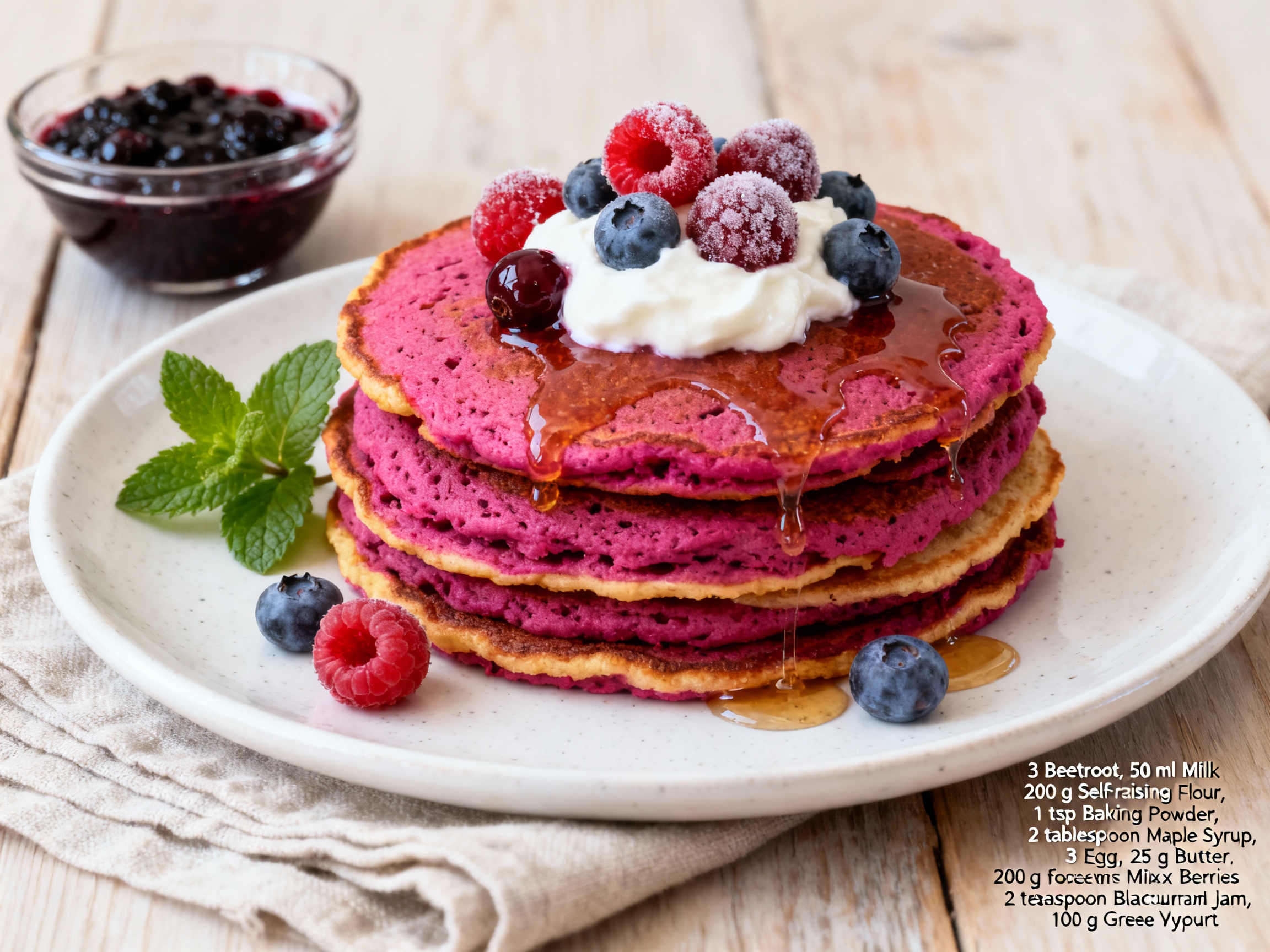 Beetroot pancakes