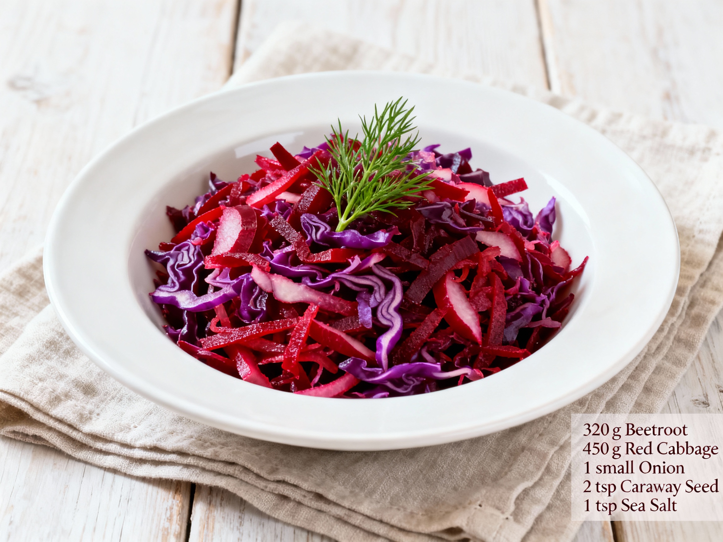 Beetroot & red cabbage sauerkraut