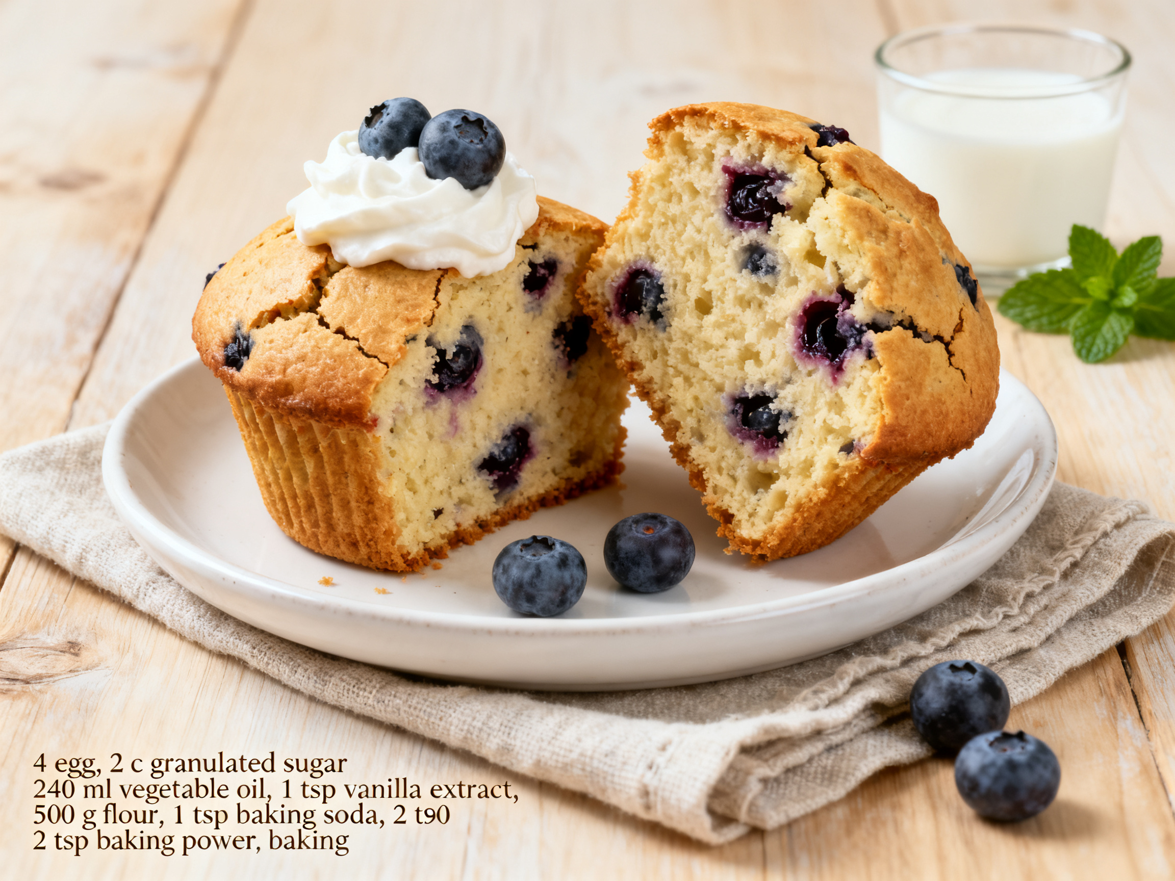 Blueberry Cream Muffins