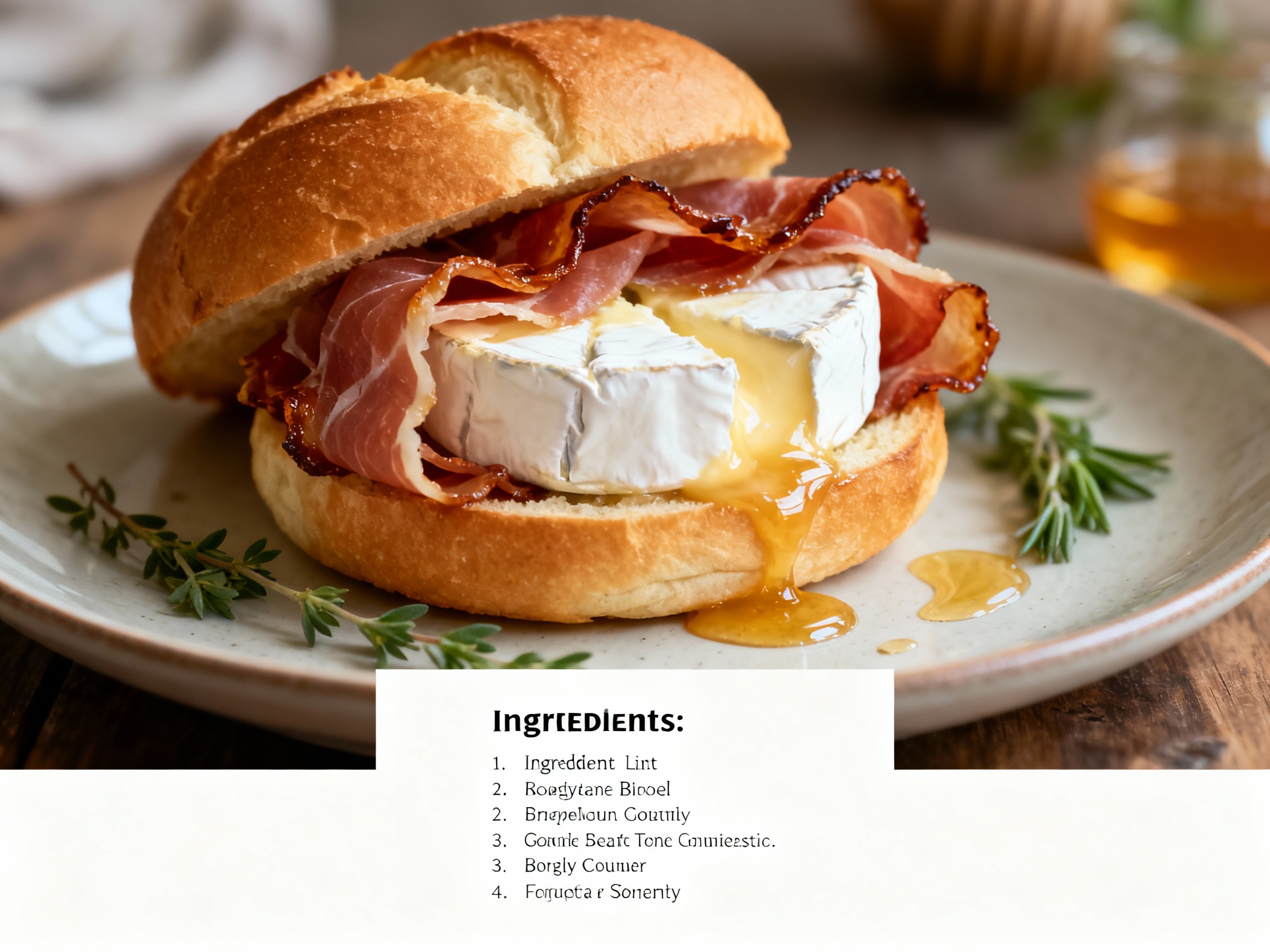 Brie wrapped in prosciutto & brioche