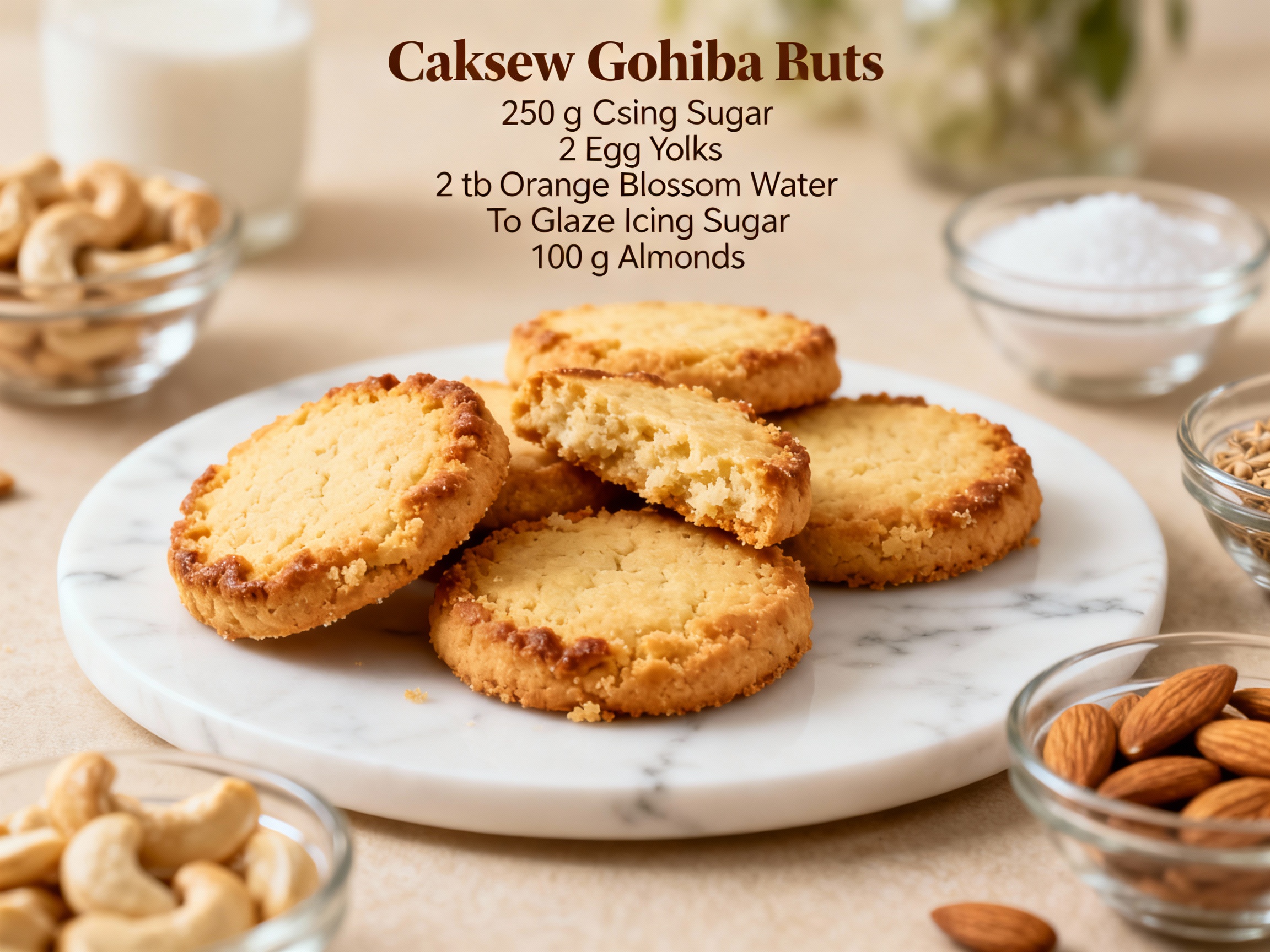 Cashew Ghoriba Biscuits