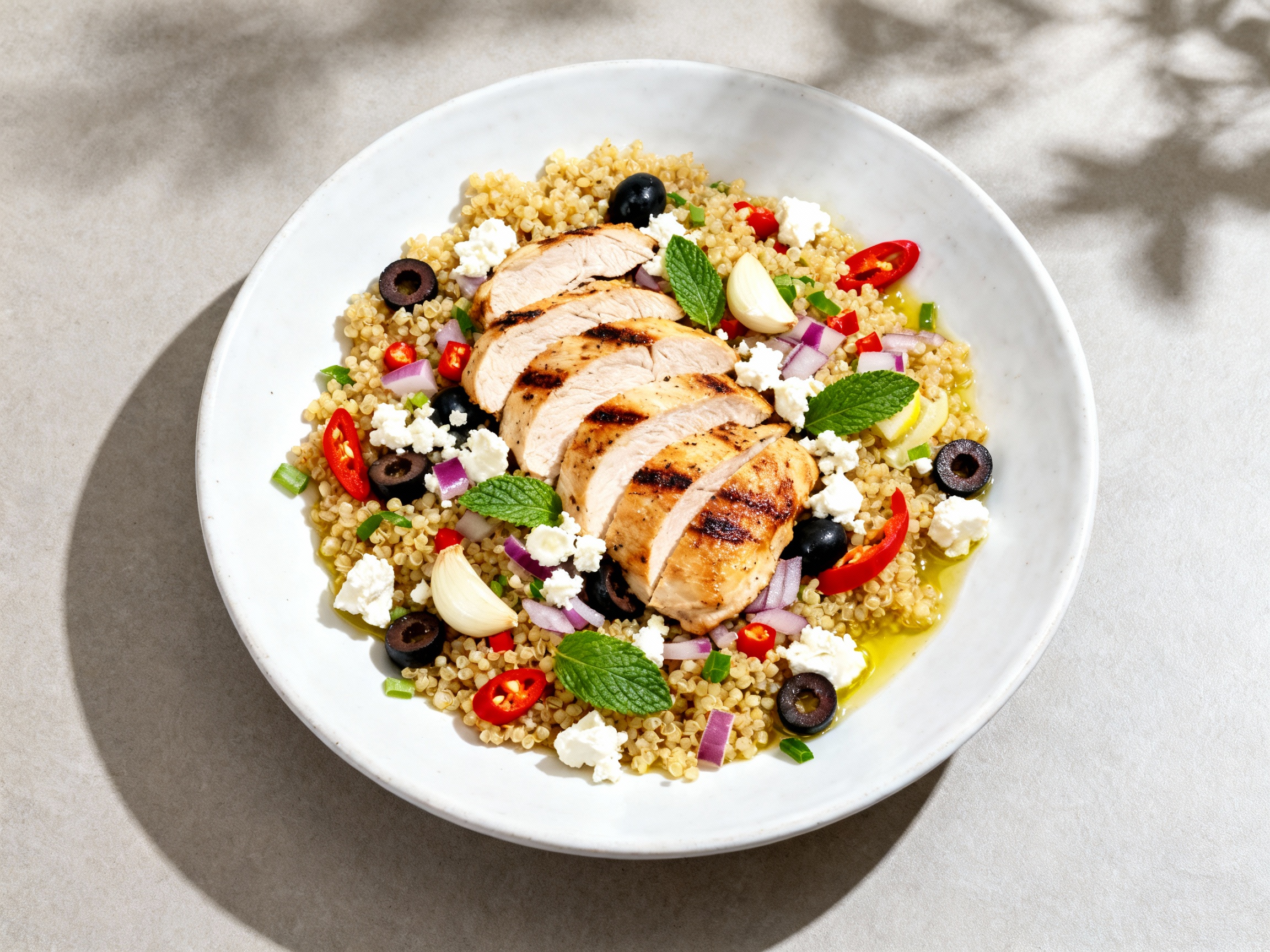 Chicken Quinoa Greek Salad