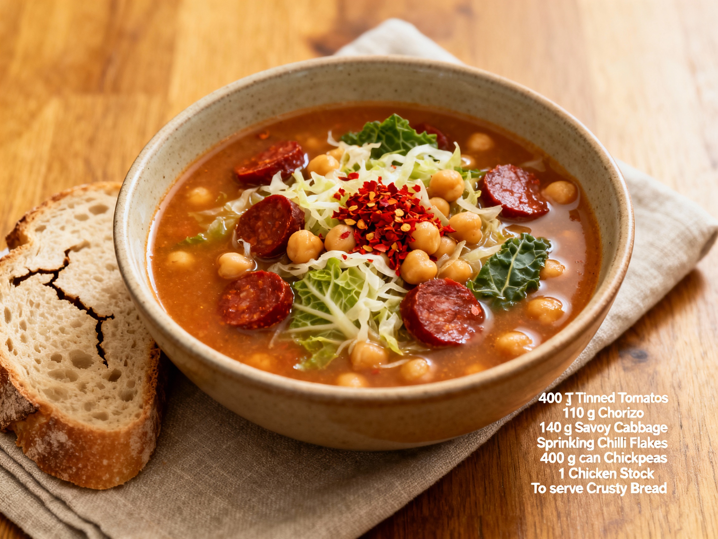 Chorizo & chickpea soup