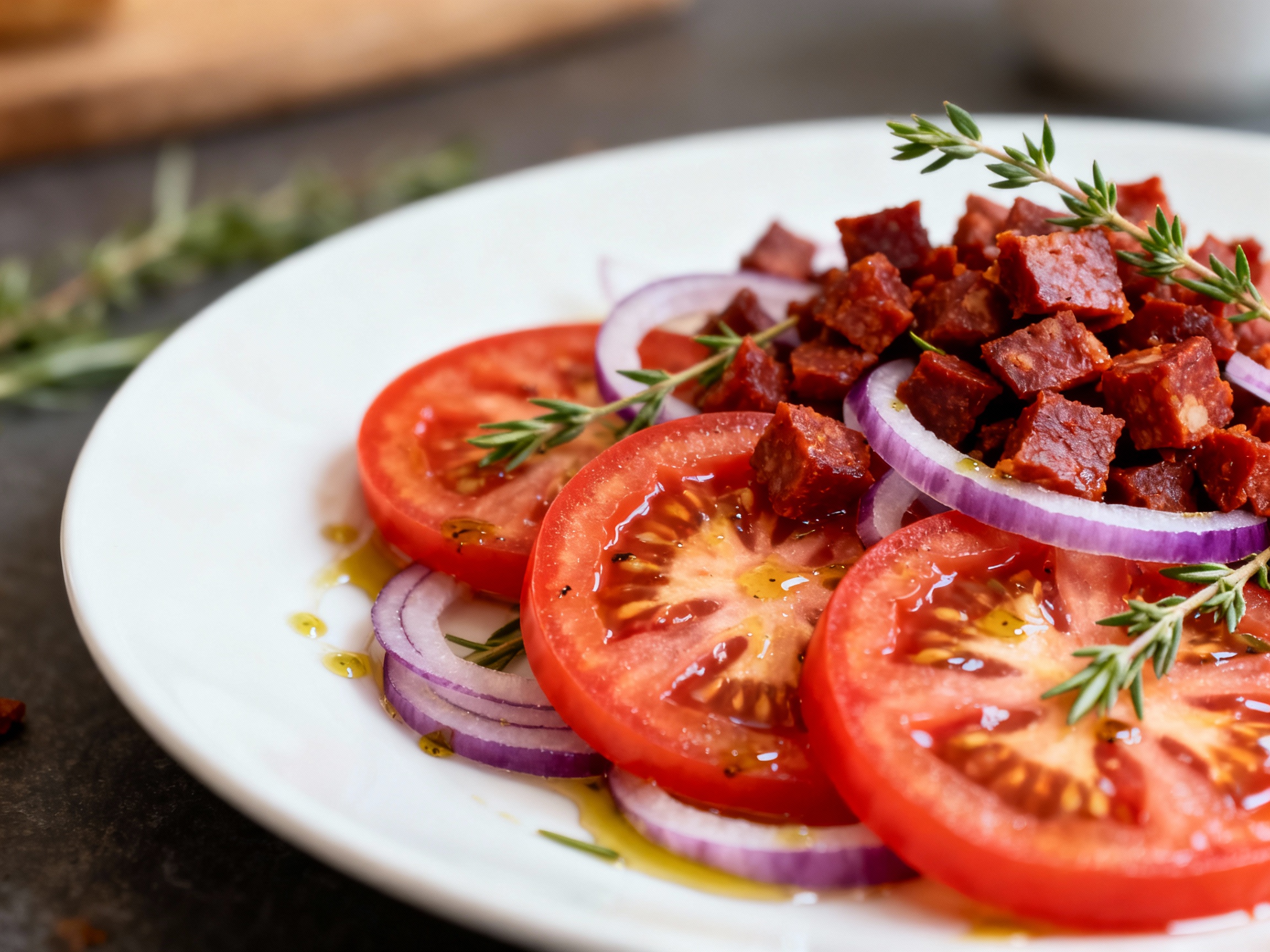 Chorizo & tomato salad