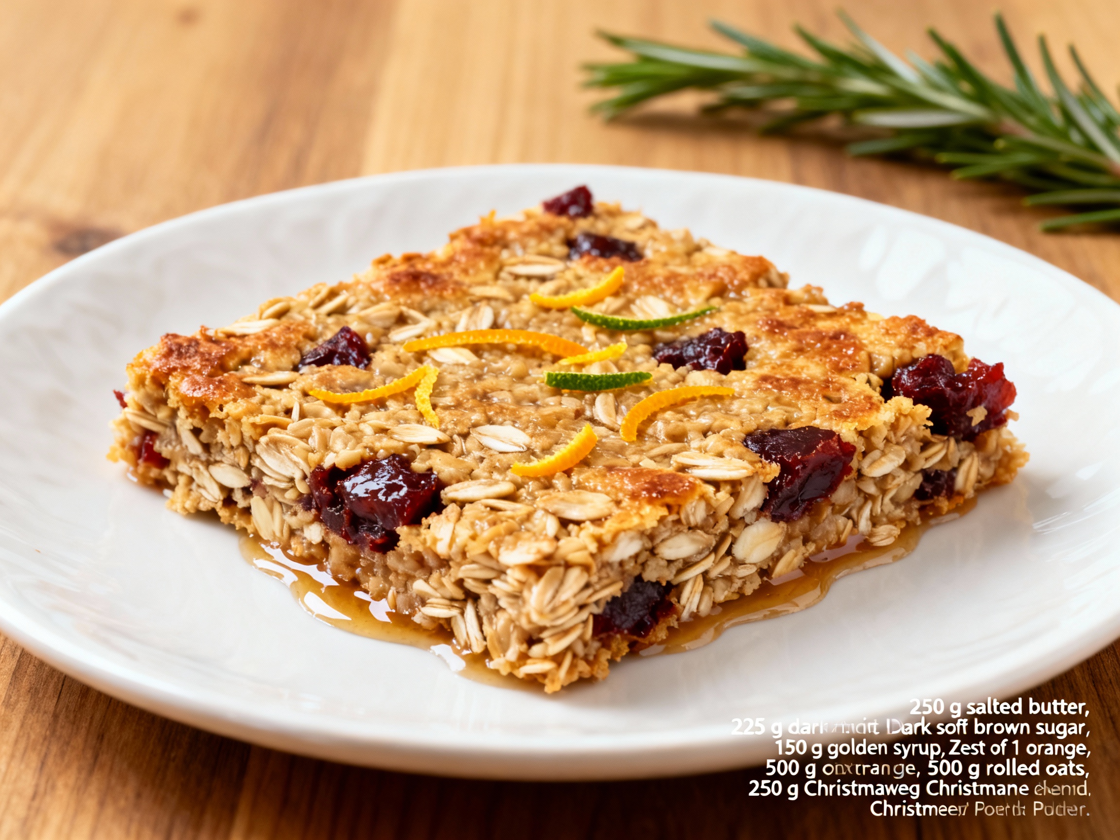 Christmas Pudding Flapjack