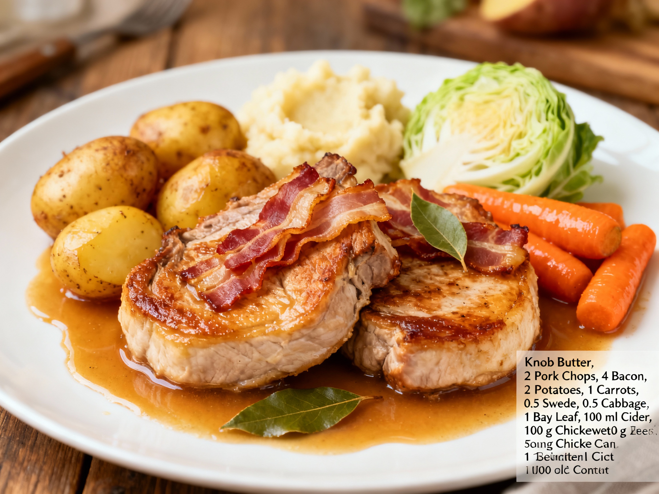 Coddled pork with cider