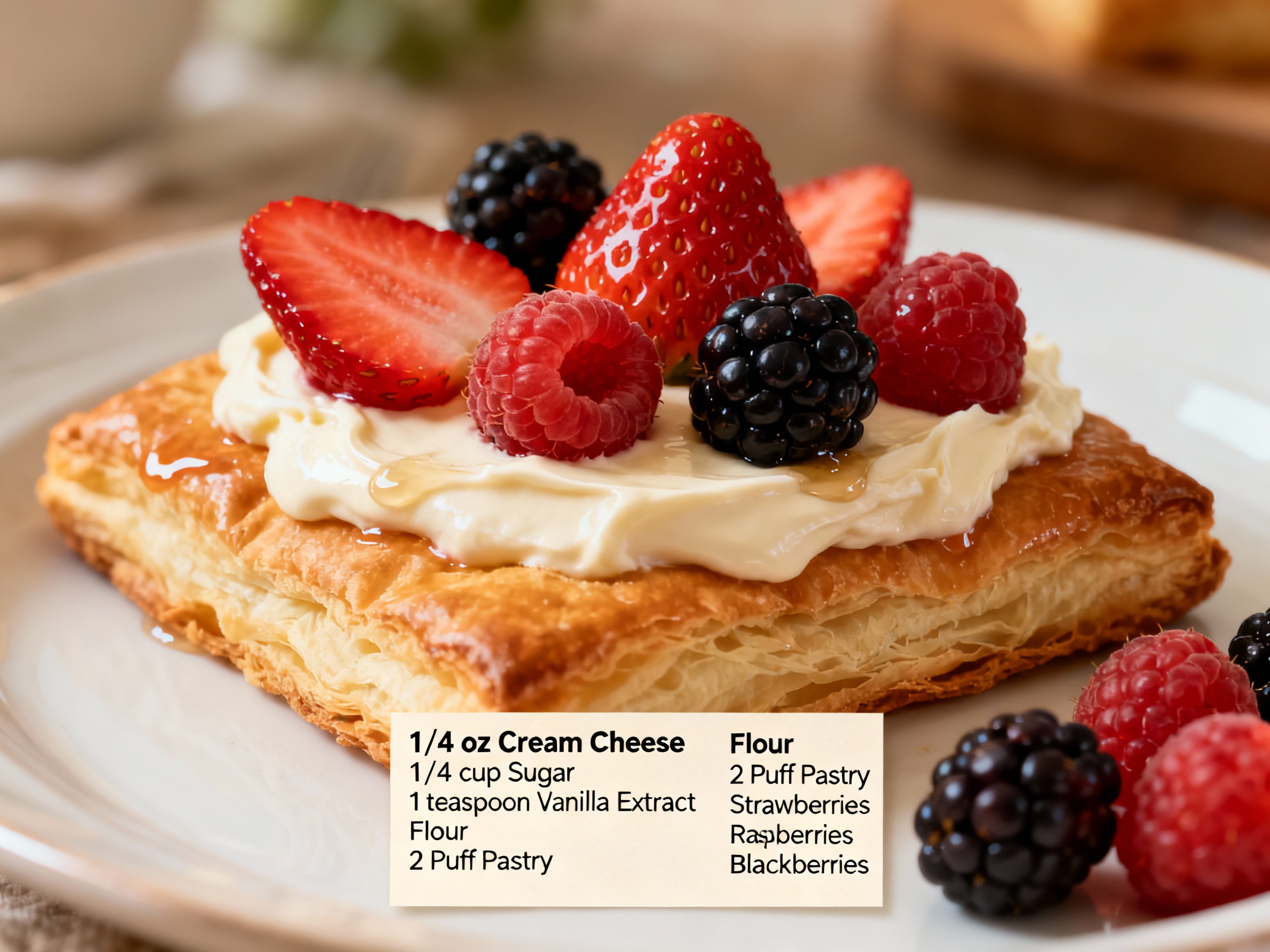 Fruit and Cream Cheese Breakfast Pastries