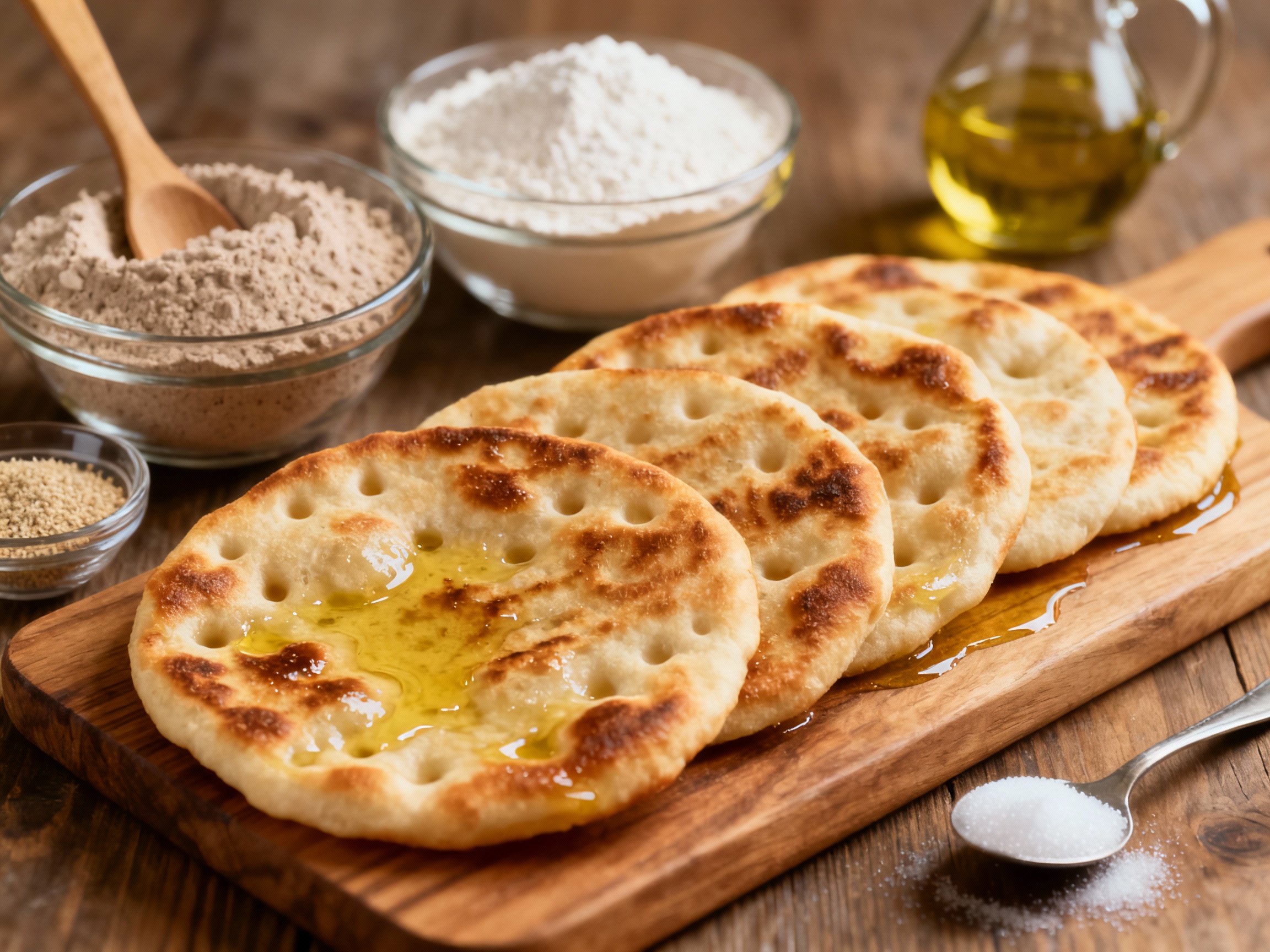 Griddled flatbreads