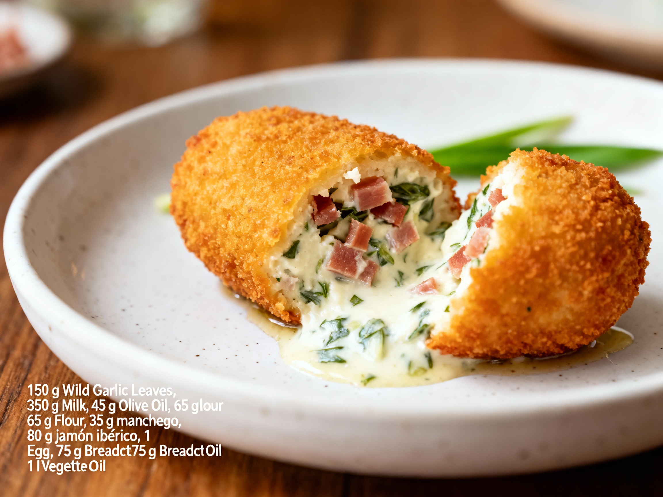 Jamon & wild garlic croquetas