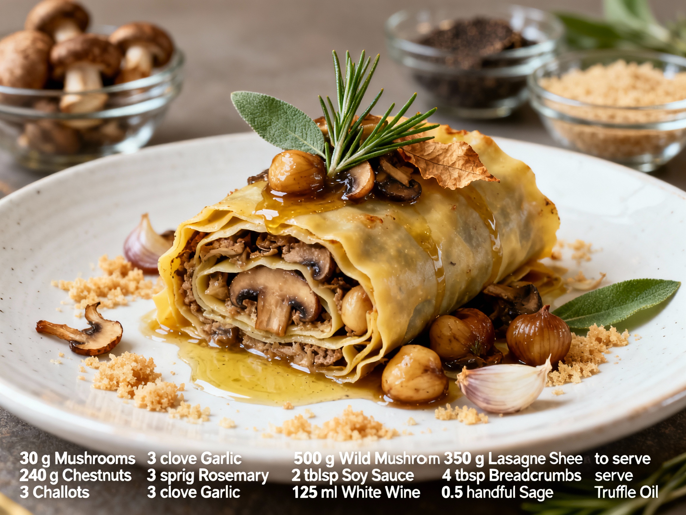 Mushroom & Chestnut Rotolo