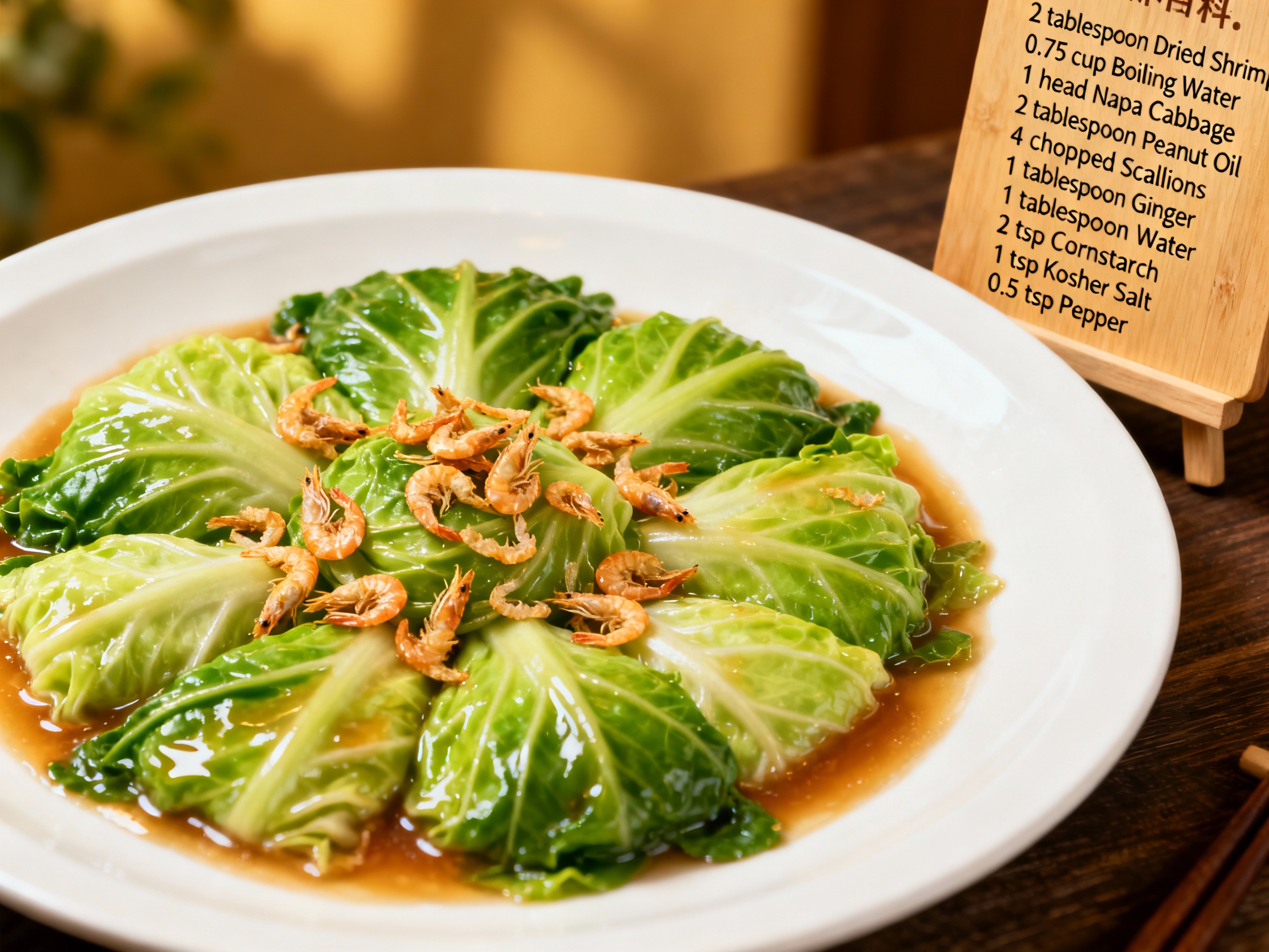 Napa Cabbage with Dried Shrimp