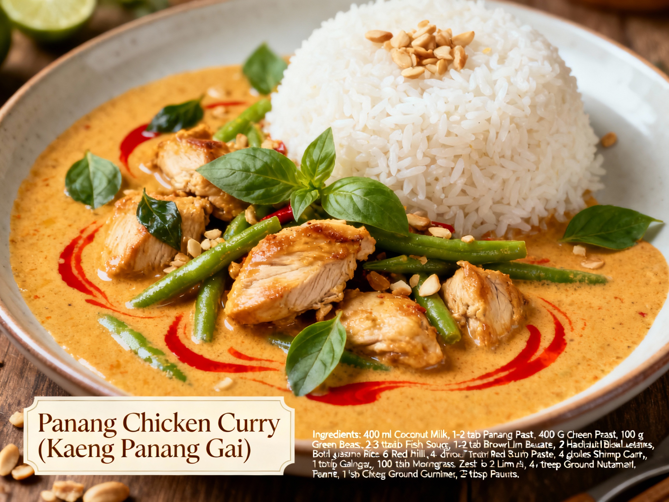 Panang chicken curry (kaeng panang gai)