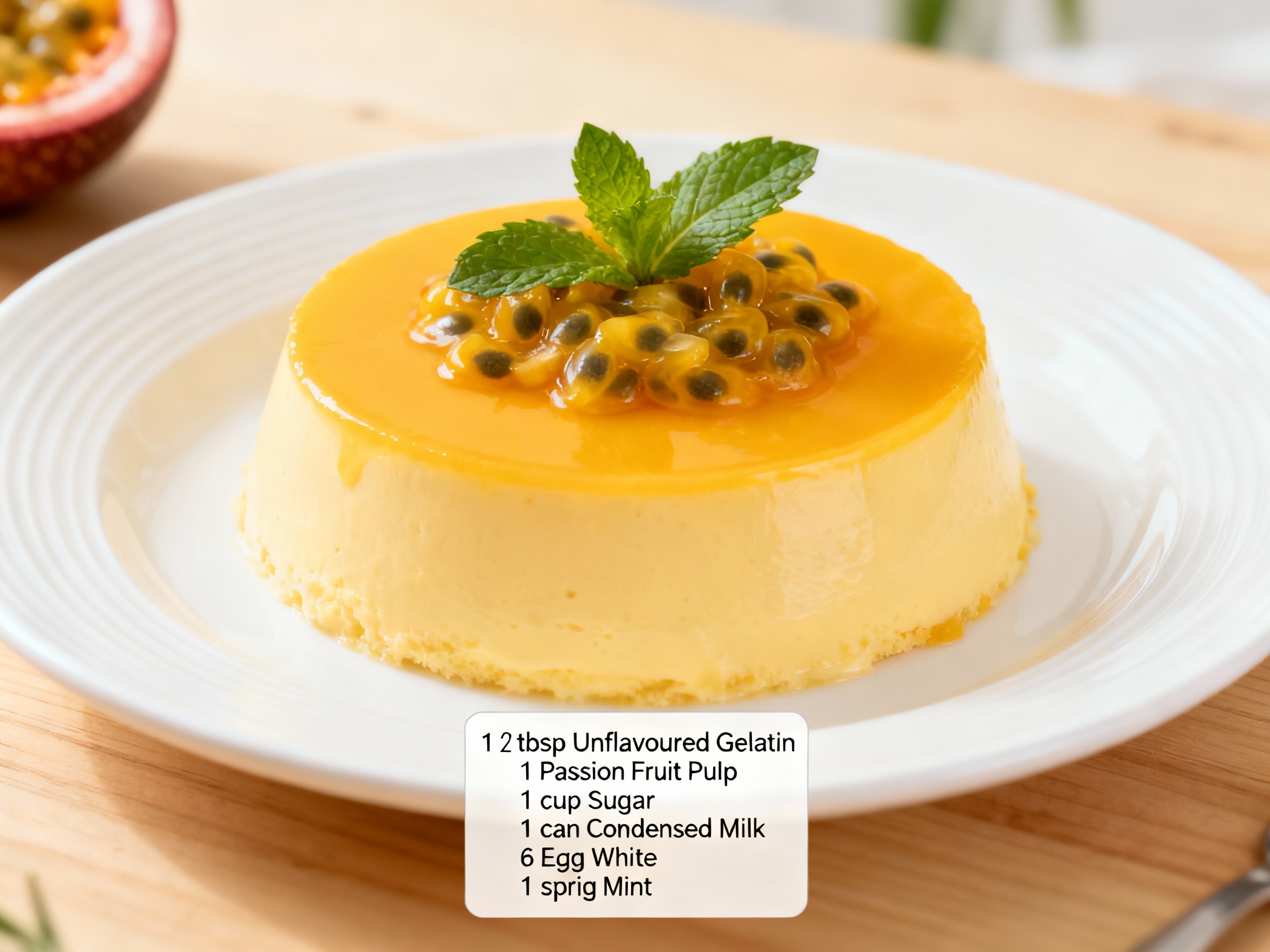Passion fruit mousse