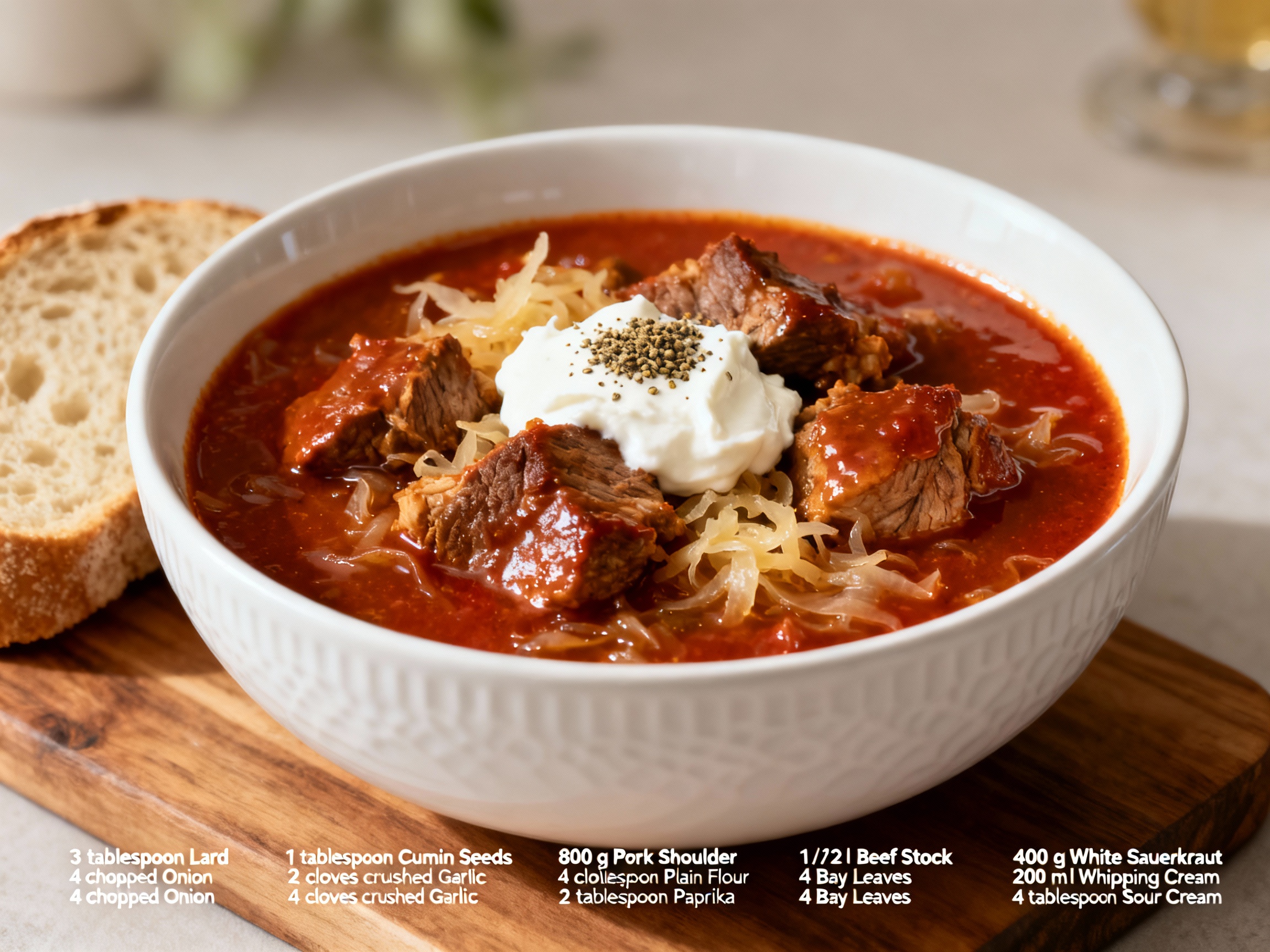 Pork & sauerkraut goulash