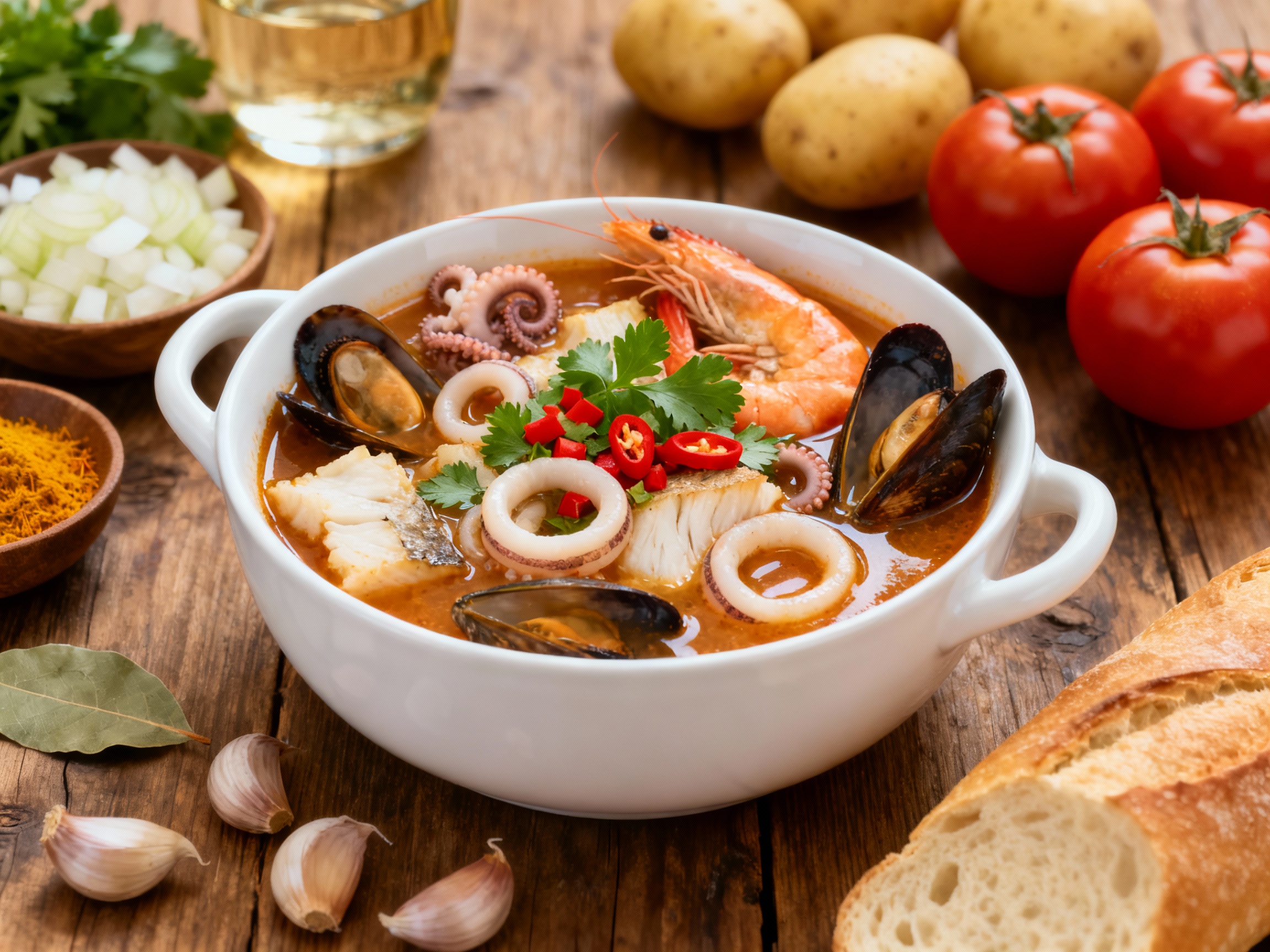 Portuguese fish stew (Caldeirada de peixe)