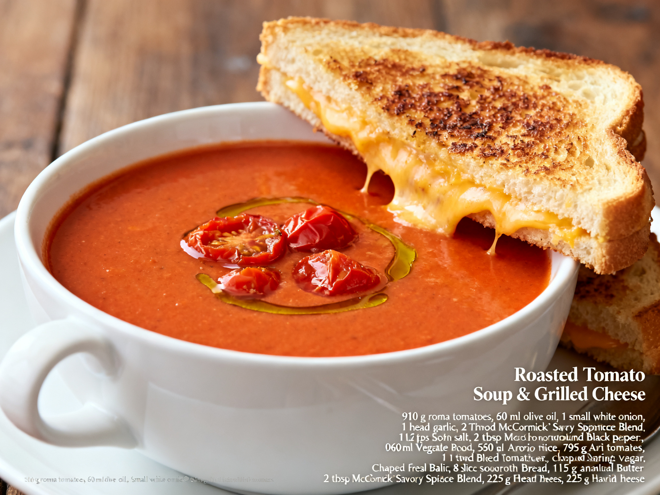 Roasted Tomato Soup And Grilled Cheese
