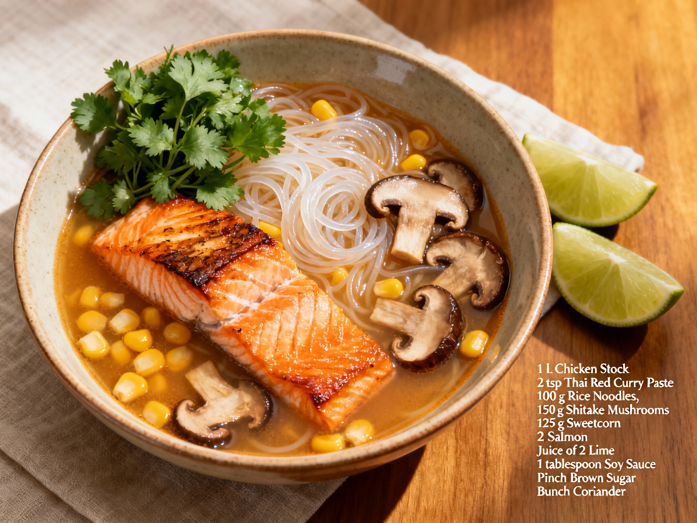 Salmon noodle soup