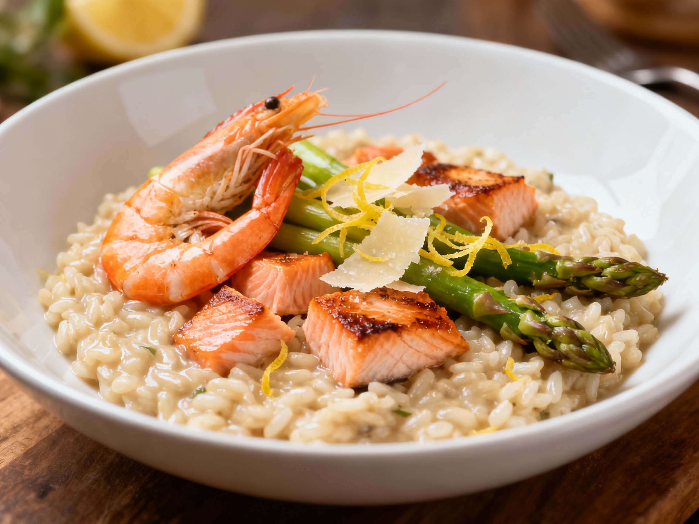 Salmon Prawn Risotto