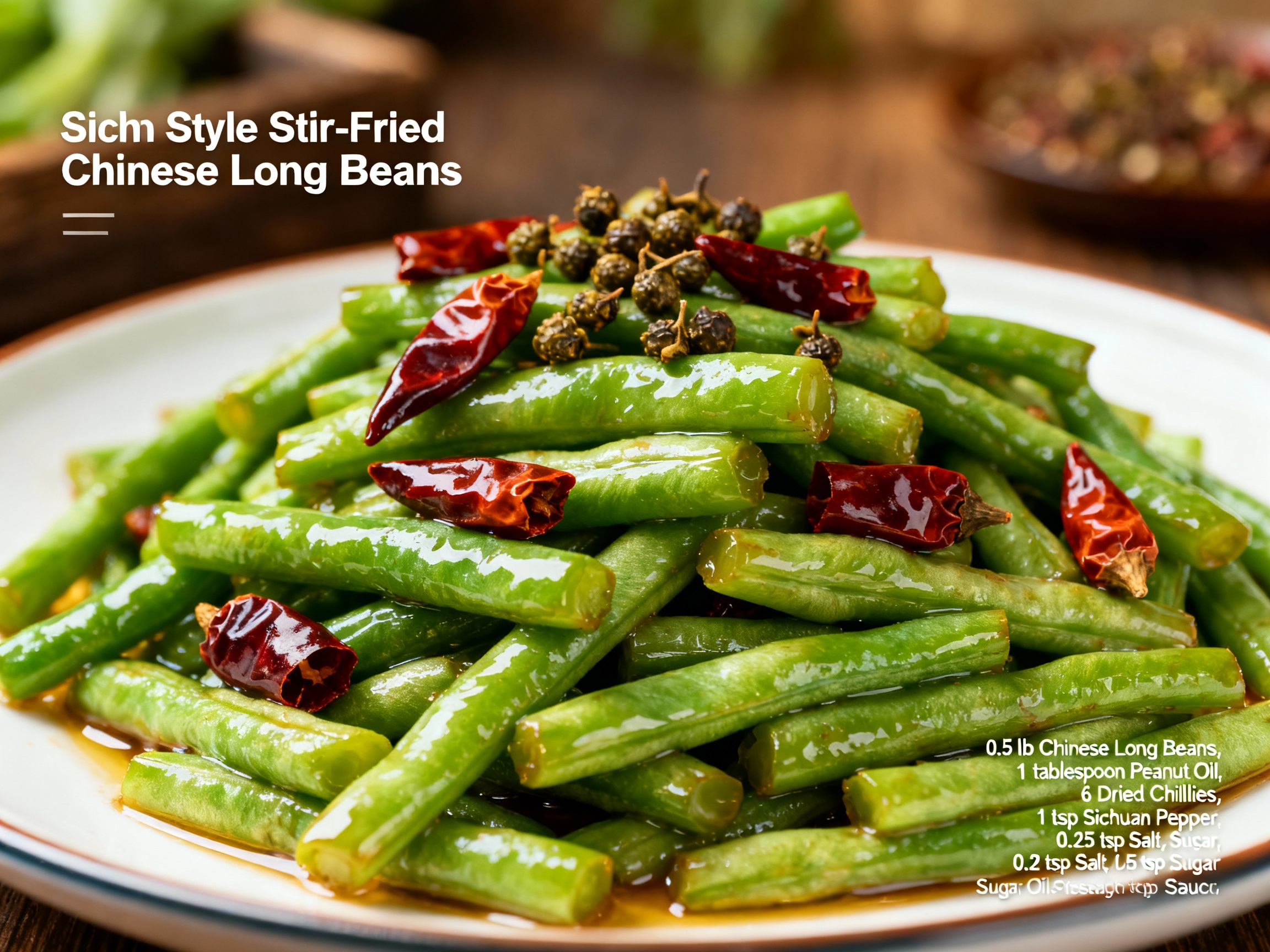 Sichuan Style Stir-Fried Chinese Long Beans