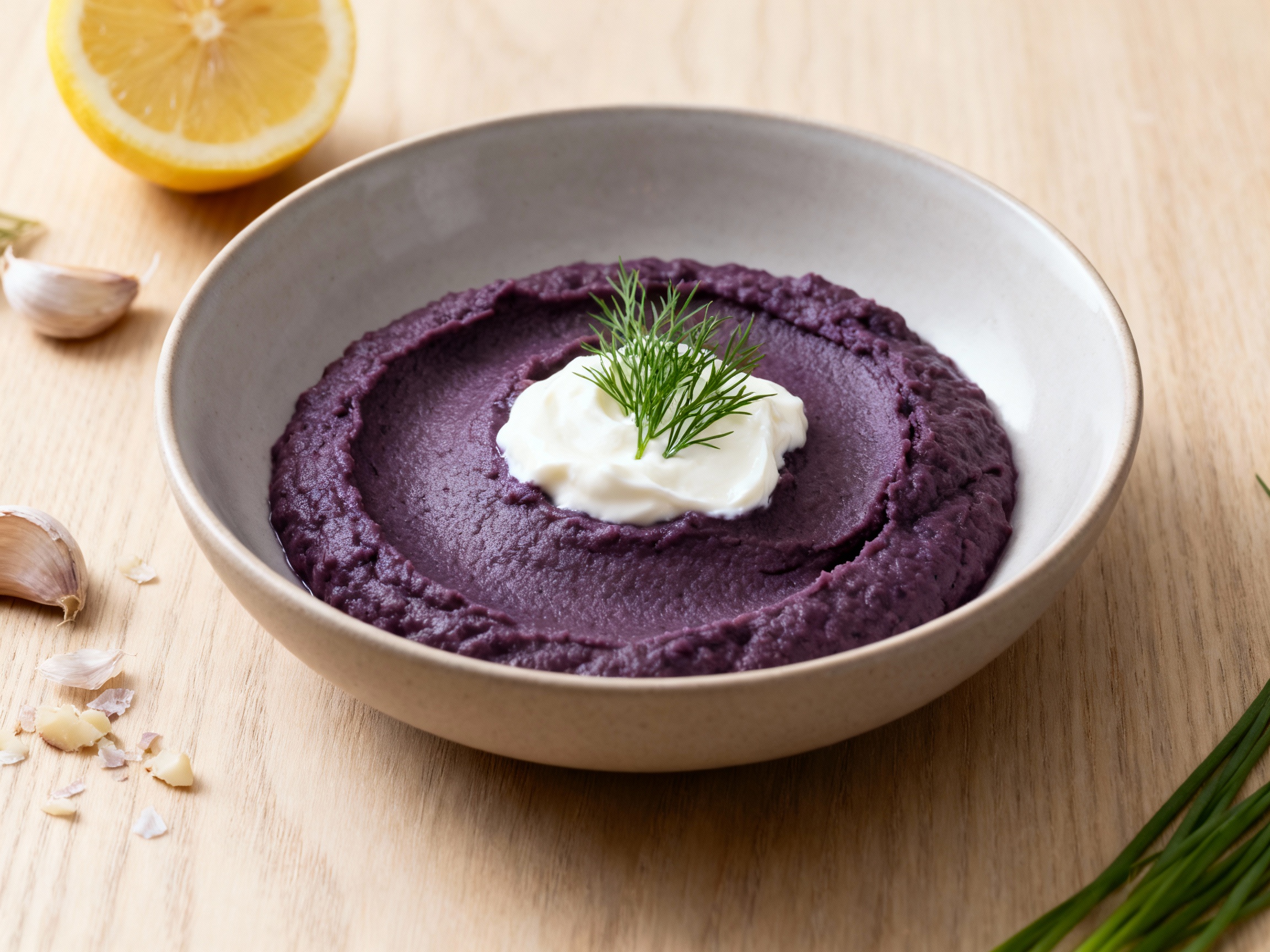 Smoked aubergine purée