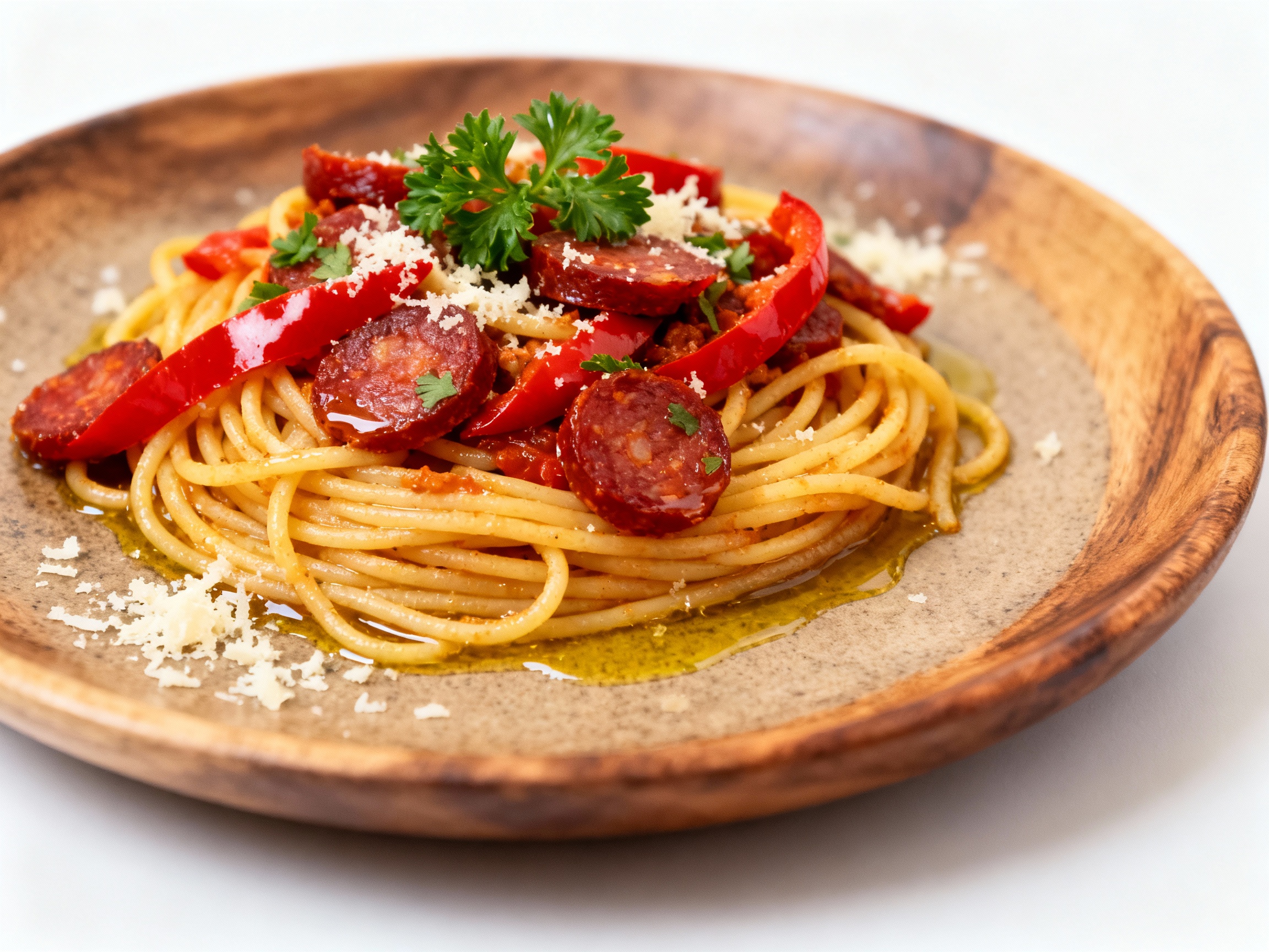 Spaghetti with Spanish flavours