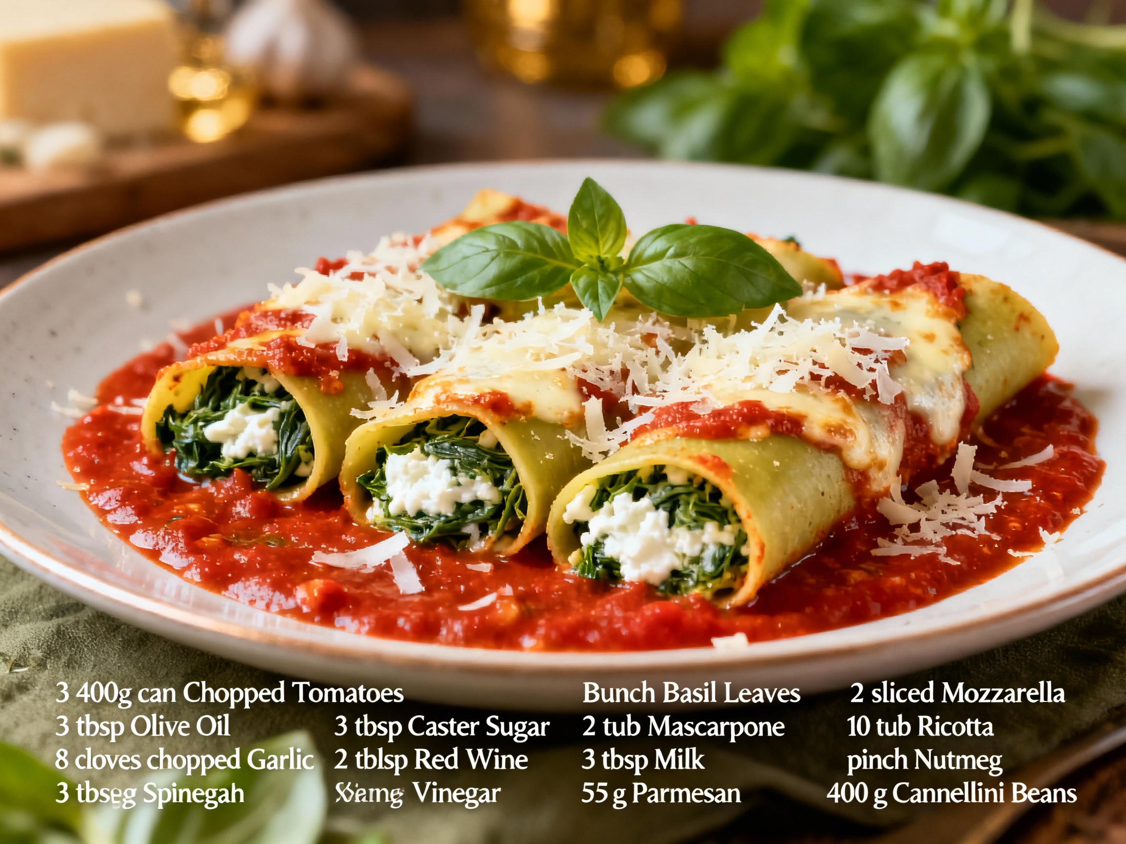 Spinach & Ricotta Cannelloni