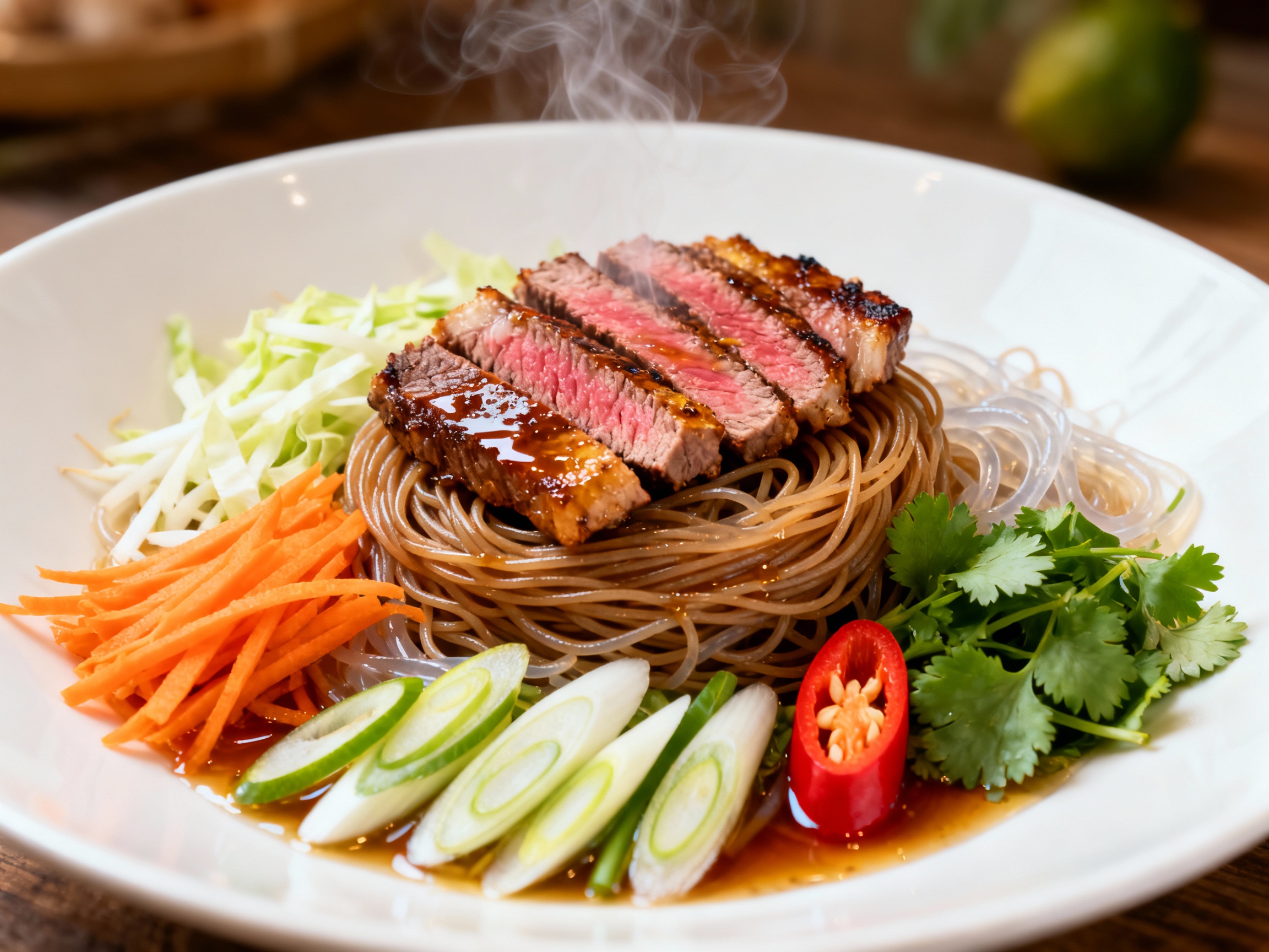 Steak & Vietnamese noodle salad