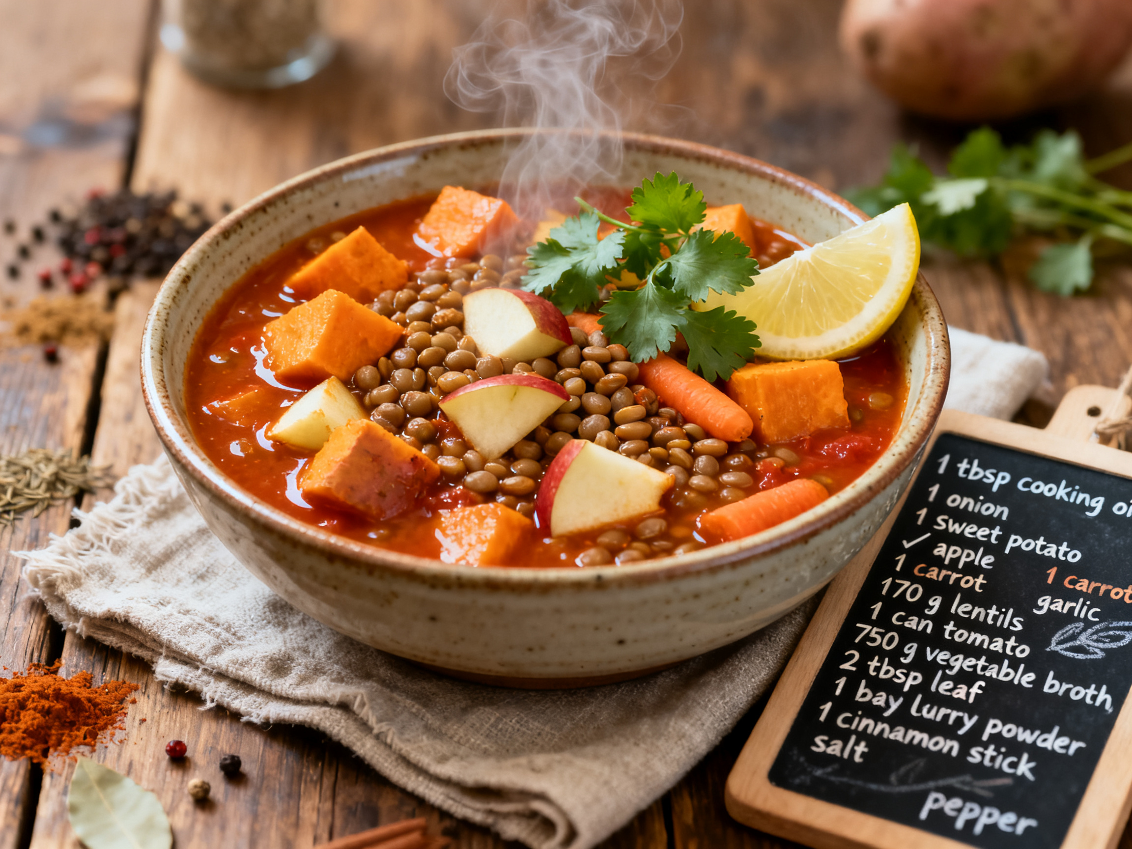 Sweet Potato Lentil Curry