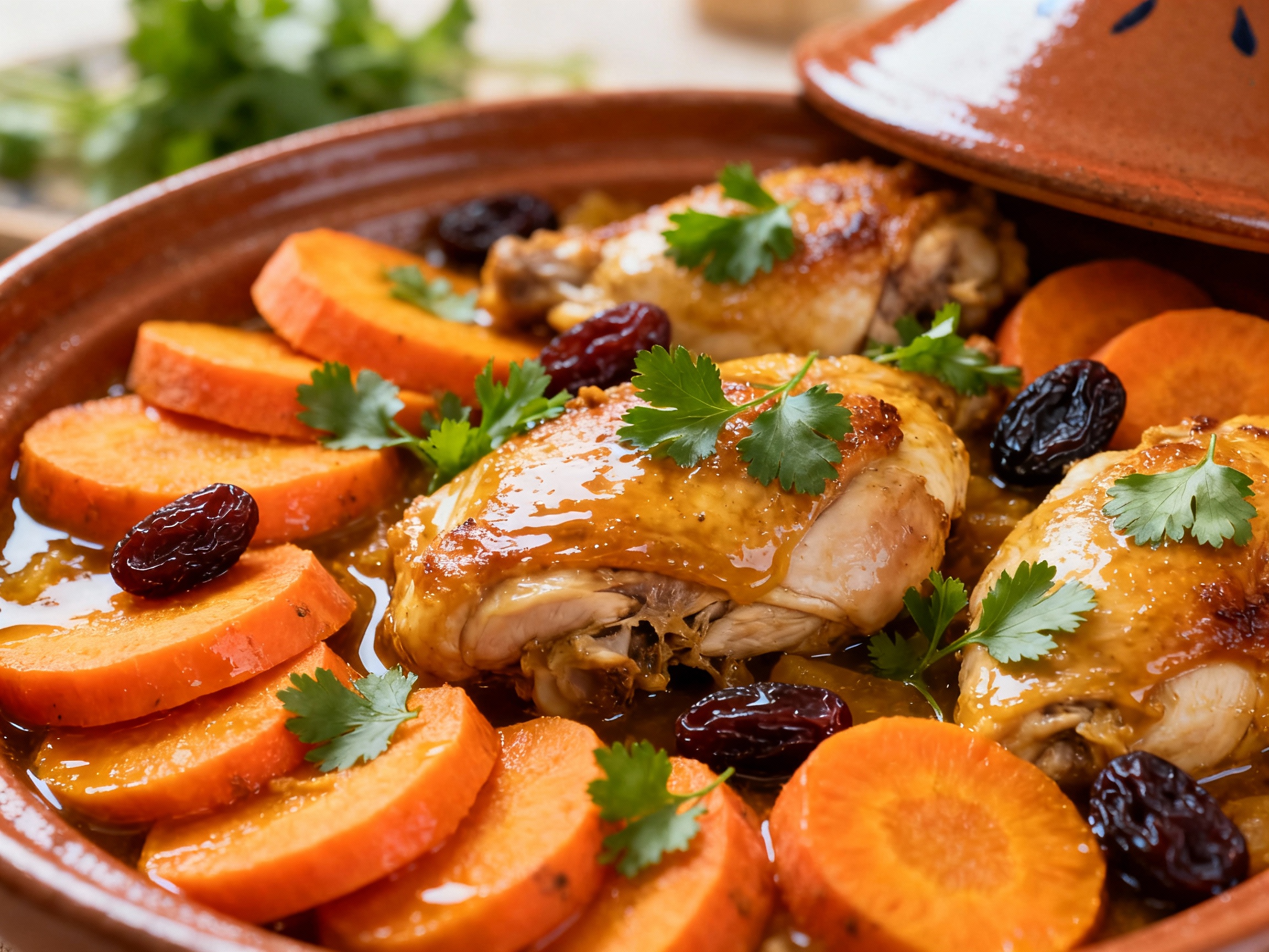 Tajine de Poulet aux Carottes et Patates Douces (Chicken and Sweet Potato Tagine)