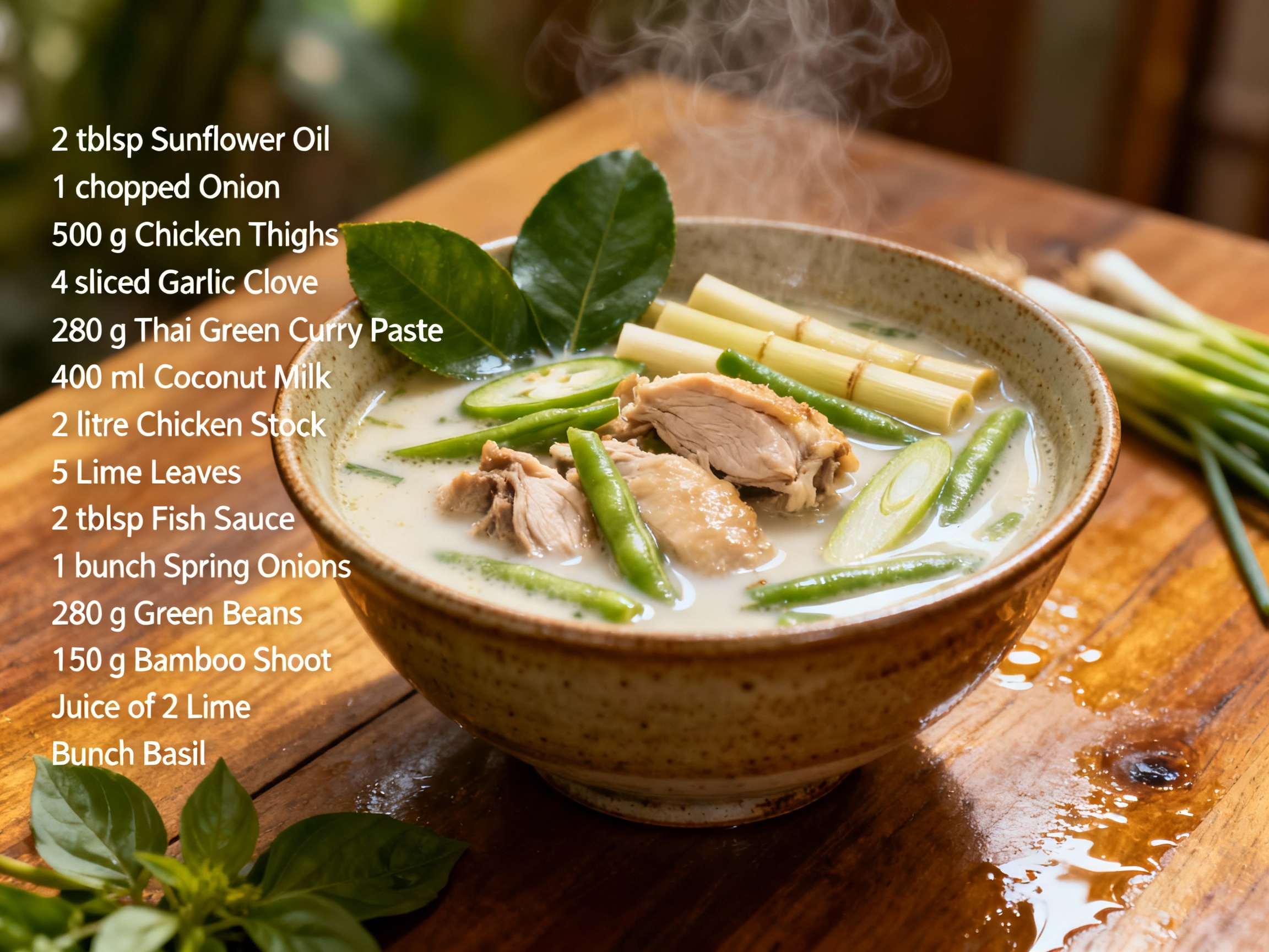 Thai green chicken soup