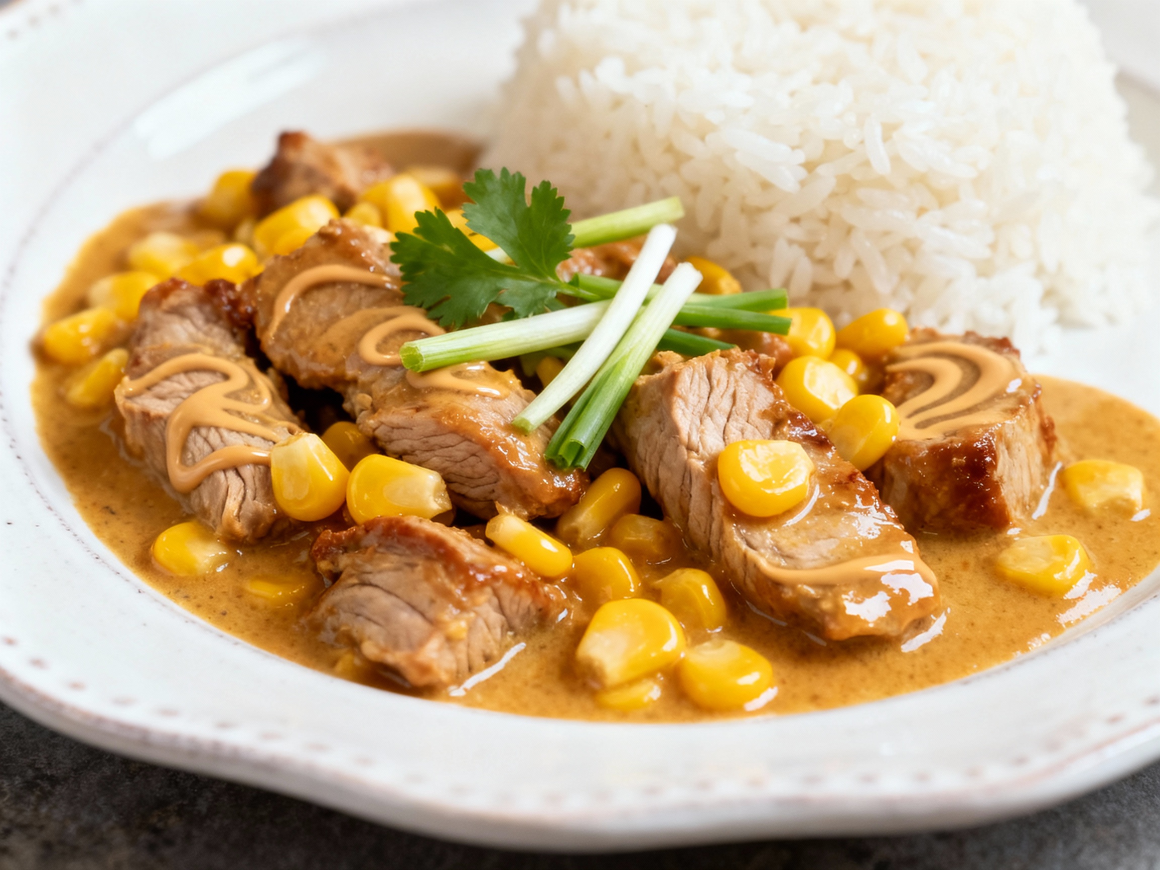 Thai pork & peanut curry