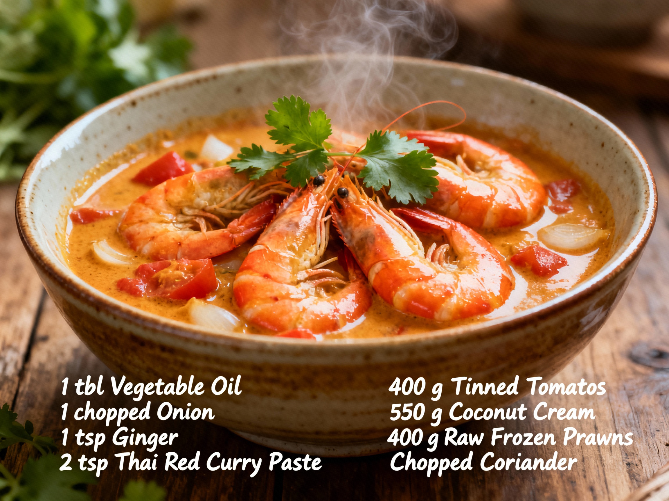 Thai prawn curry