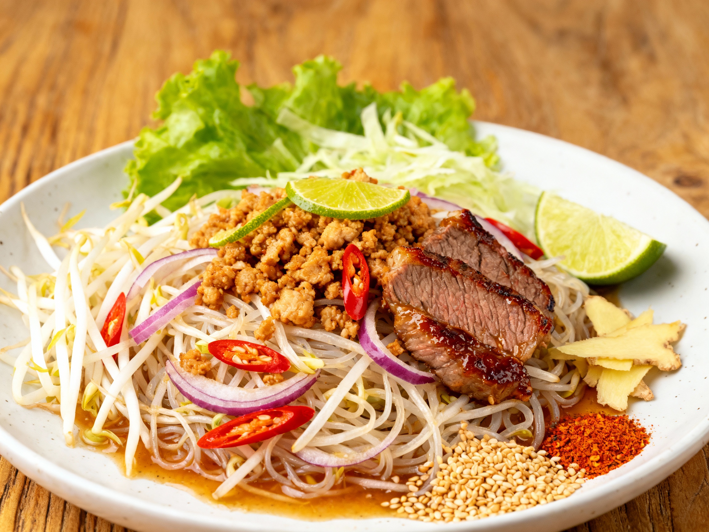Thai rice noodle salad