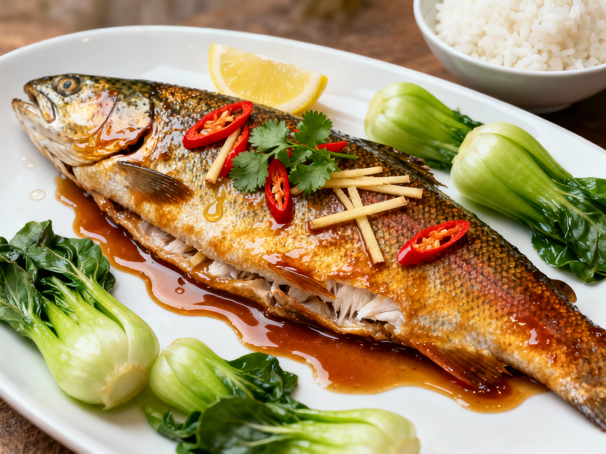 Vietnamese caramel trout